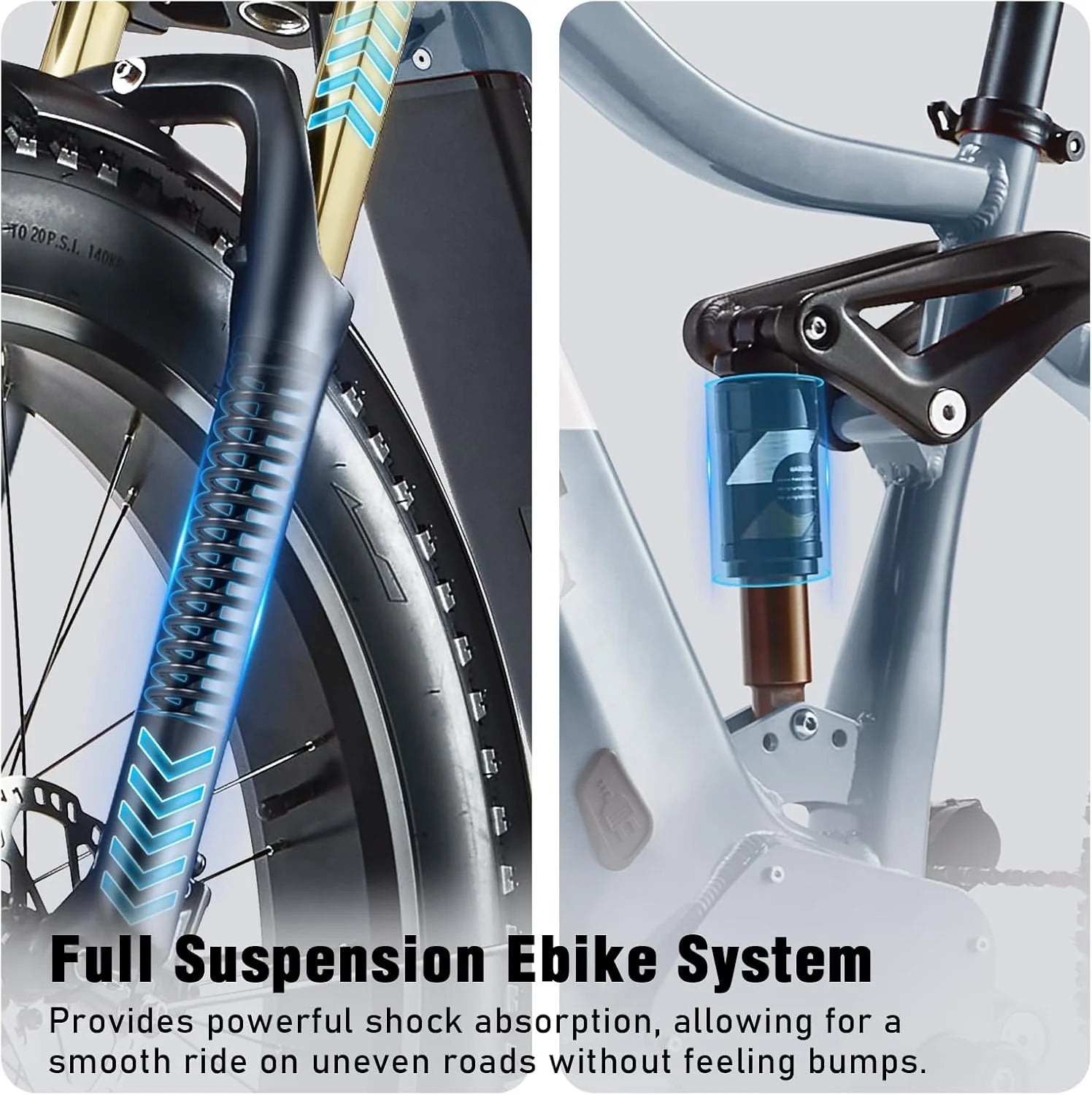 Dual Motors AWD 2000W Electric Bike for Adult 26'', UL2849 48V 60AH Removable Battery E-Mountain Bike 4'' Fat Tire up to 35Mph&200Miles Long Range off Road Ebike Beach Dual Hydraulic&Brakes E-Bicycle