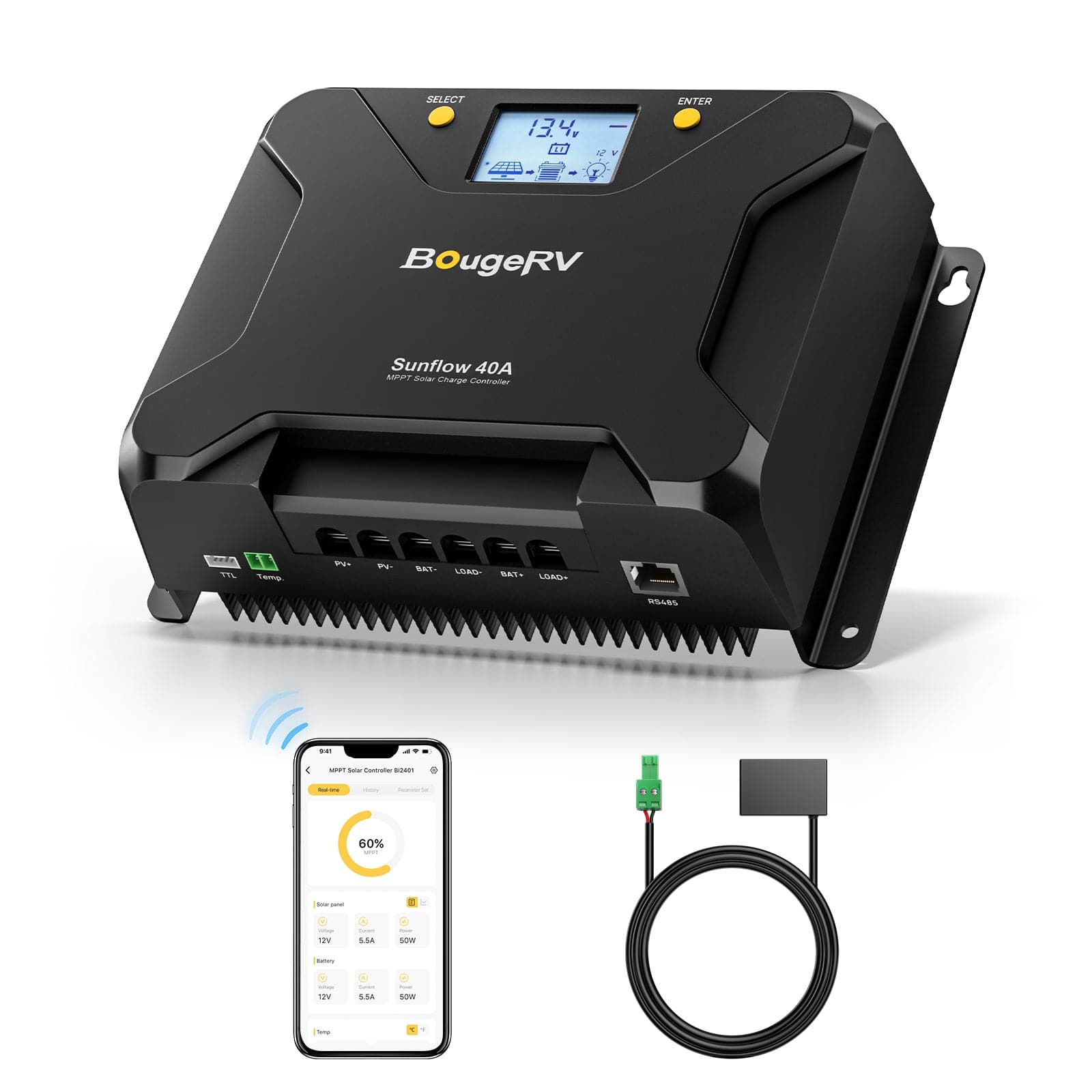 BougeRV 400 Watt 12V Rigid Solar System Kit
