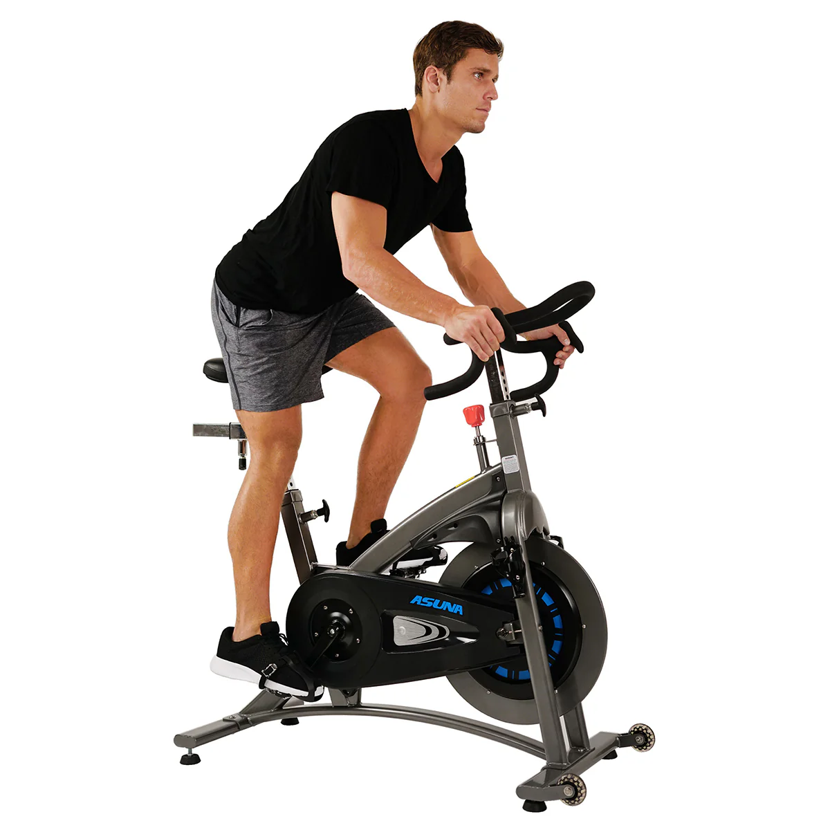 Sunny Health & Fitness Magnetic Chain Drive Turbo Commercial Indoor Cycling Trainer Exercise Bike