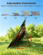 200 Watt Portable Solar Panel, 23.5% High Efficiency 200W Foldable Solar Panel Charger IP67 Waterproof Solar Panel Kit W/Dc XT60 MC4 Anderson Output for Home Farm Camping RV Power Station