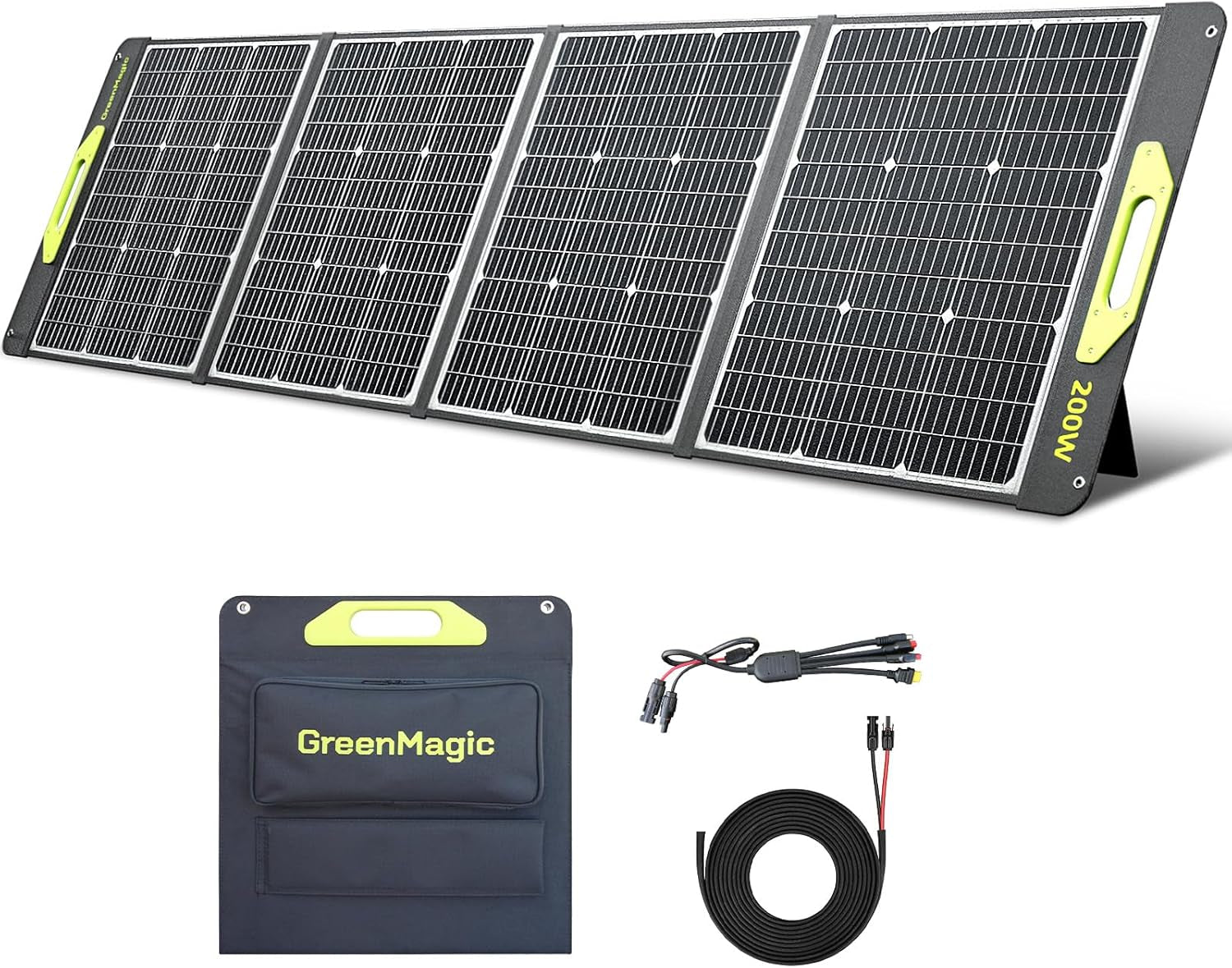 200 Watt Portable Solar Panel, 23.5% High Efficiency 200W Foldable Solar Panel Charger IP67 Waterproof Solar Panel Kit W/Dc XT60 MC4 Anderson Output for Home Farm Camping RV Power Station