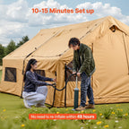 VEVOR Inflatable Tents for Camping 8-12 Person Glamping Window Tent W/ Hand Pump